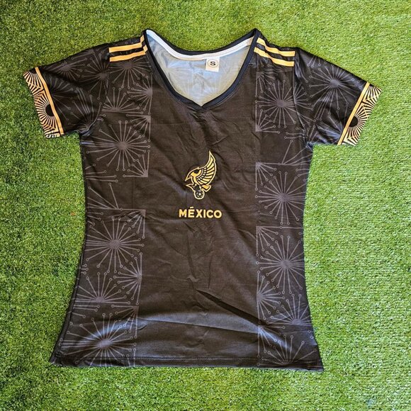 MEXICO WOMEN V NECK POLYESTER LICRA JERSEY - Picture 1 of 2